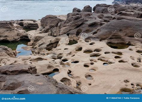 Sam Phan Bok Canyon Rock Holes In Thailand Stock Photo Image Of