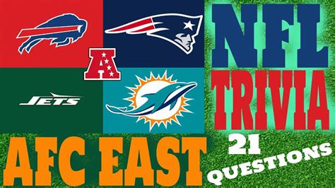 Afc East An Nfl Pub Quiz 21 Question American Football Trivia Game