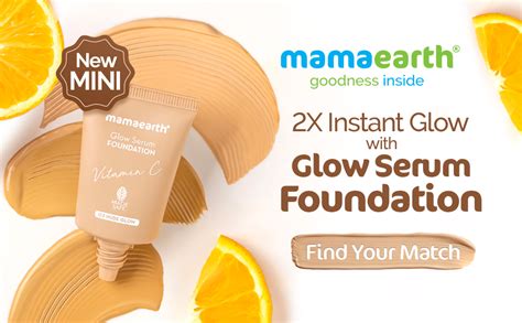 Buy Mamaearth Glow Serum Foundation Mini Tube With Vitamin C Turmeric