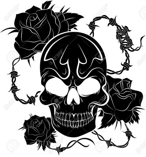 Rose Drawing Skulls And Roses Rose Tattoos Picture Tattoos Darth
