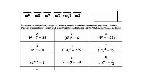 50 Exponential Functions Worksheet Answers