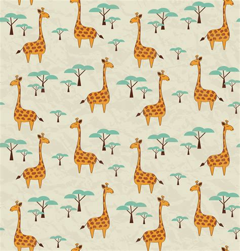 Seamless Pattern With Giraffes And Trees 694145 Vector Art At Vecteezy
