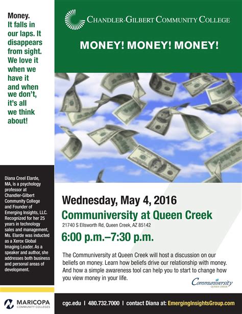 Communiversity At Queen Creek News And Events Money Money Money A