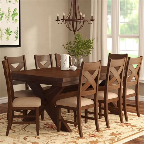 We built a farmhouse dining table, and if you'd told me that a year ago, i'm not sure i would have believed you. 10 Awesome 9-piece Dining Set In Dining Room For You (With images) | Solid wood dining set ...