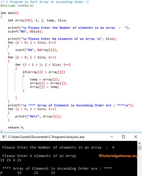 c program for sorting in ascending order sorting in c c programming cloud hot girl