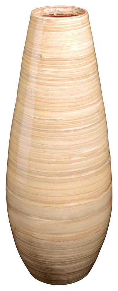 Villacera Handcrafted 22 Tall Bamboo Vase Sustainable Bamboo