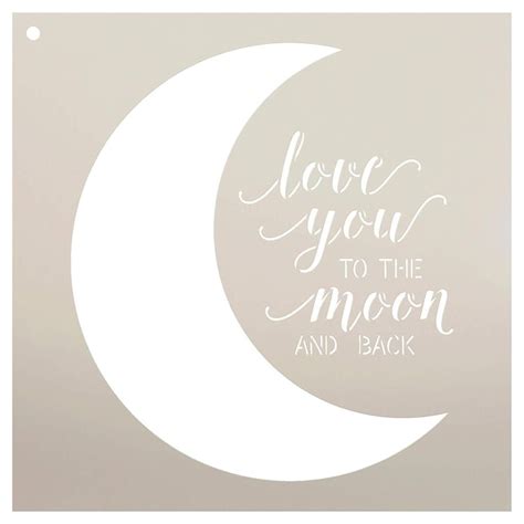 Love You To The Moon And Back Stencil De Studior12 Etsy España