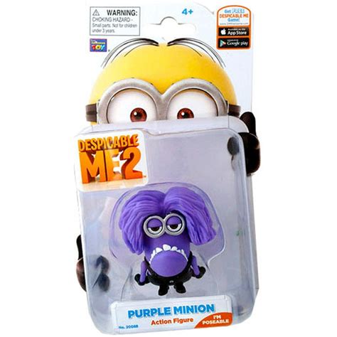 Despicable Me 2 Movie Two Eyed Purple Minion Thinkway Toys Figure