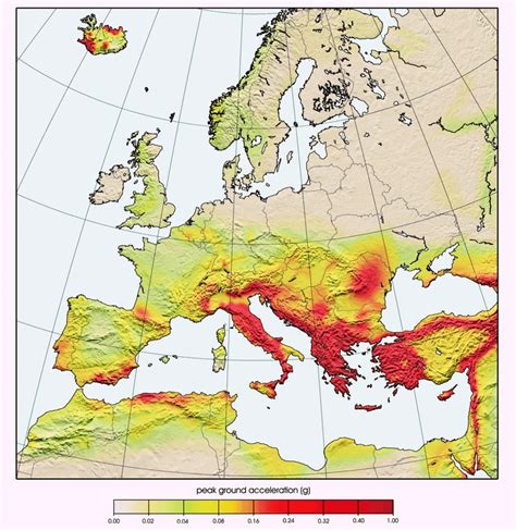 European Mediterranean Seismic Hazard Map Maps Knowle Vrogue Co