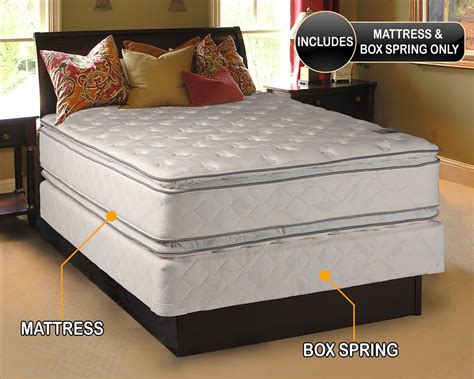 Natural Sleep Medium Soft Pillowtop Mattress And Box Spring Set Full Size Double Sided Sleep