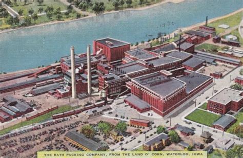 Iowa Waterloo Aerial View Of Rath Packing Company 1939 Sk2231 Ebay