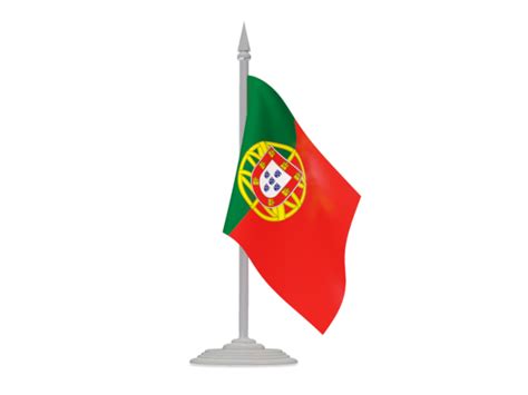 Download your free portugese flag here. Flag with flagpole. Illustration of flag of Portugal