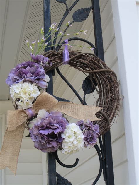 Spring/Summer Grapevine Wreath with Burlap Bow (photo only) | Summer grapevine wreath, Grapevine ...