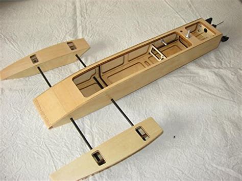 195 Inch Rc Ep Wooden Mini Trident Kit Rc Boat Outrigger Rigger