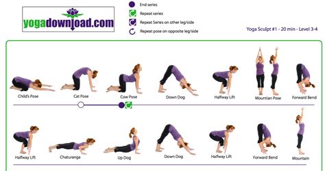 Yoga Poses And Names Downloadable Yoga Pose Sequences For All Levels
