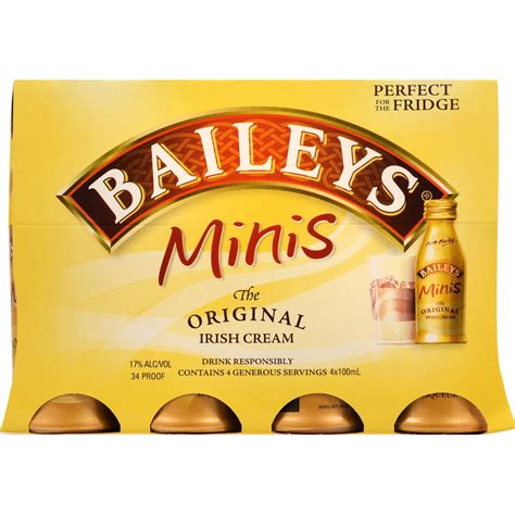 Bailey S Minis Irish Cream Liqueur 200ml 4 Pack Walmart