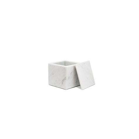Square White Carrara Marble Box Chairish