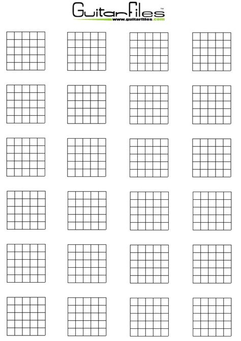 Blank Guitar Chord Diagrams Guitar Chords And Lyrics Guitar Chords