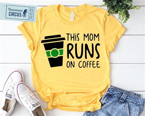 this mom runs on coffee svg mommy coffee addicted svg coffee etsy