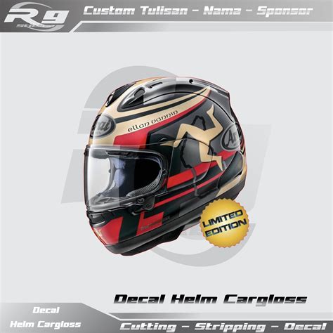 COD !!! DECAL STICKER HELM CARGLOSS - STICKER VARIASI HELM CARGLOSS
