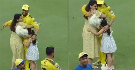 ms dhoni on friday led chennai super kings csk to their fourth ipl title as his wife sakshi