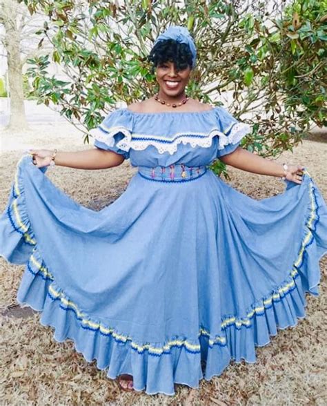Traditional Haitian Karabela Dress Caribbean Outfits Haitian