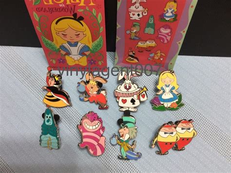 Alice In Wonderland Full Pin Set Of 8 Alice In Wonderland Alice