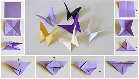 Origami Kelebek Yapımı Resimli Anlatım Origami Butterfly Easy