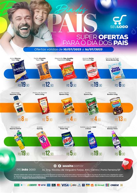 Tabloide Supermercado Super Ofertas Para O Dia Dos Pais Social Media Psd Edit Vel Download