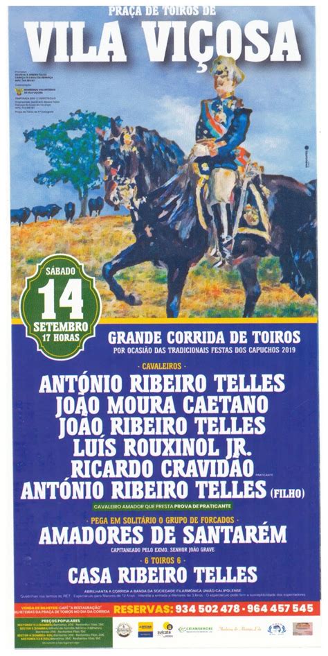 O cavaleiro antónio ribeiro telles foi colhido por um touro numa corrida em reguengos de monsaraz, na tarde deste domingo. Farpas Blogue: António Telles (filho) faz prova de ...