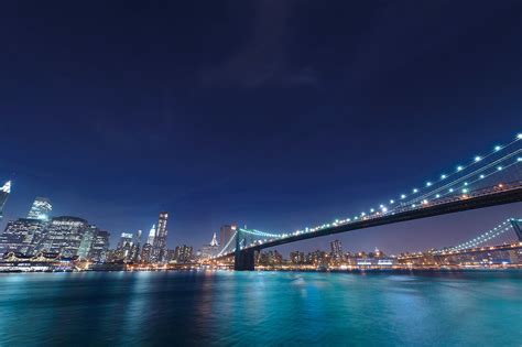 View Of Brooklyn Bridge On East River At License Image 10243883