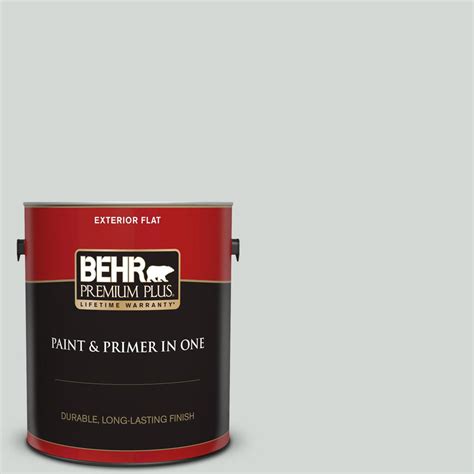 BEHR Premium Plus 1 Gal PPU25 13 Misty Coast Flat Exterior Paint And