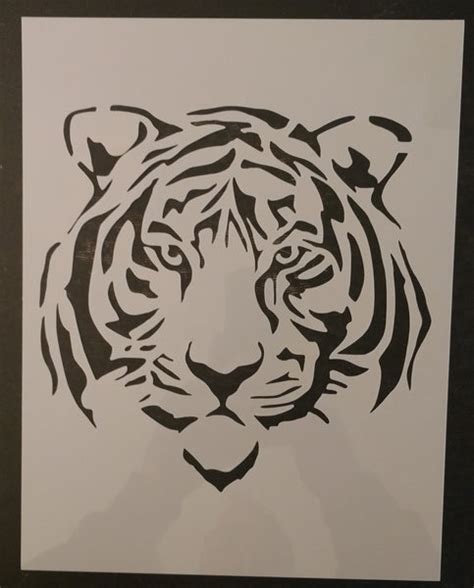 Tiger Face Custom Stencil My Custom Stencils