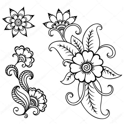 Henna Tattoo Flower Templatemehndi Stock Vector By ©rugameteragmail