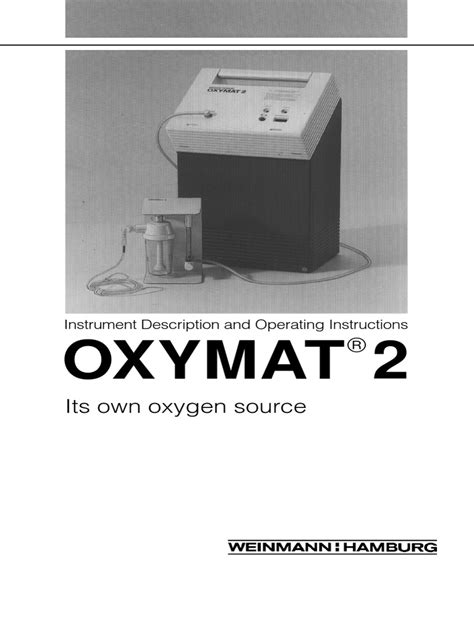 Weinmann Oxymat 2 Concentrator User Manual Pdf Equipment