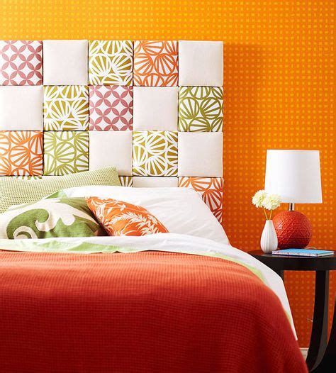 Orange Inspiration Bedroom Decor Home Diy Headboard Decor