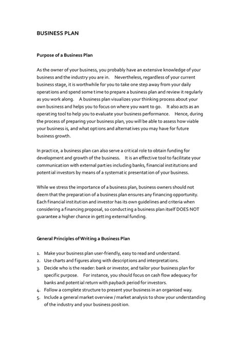 Business Plan Template In Word And Pdf Formats Page 2 Of 13