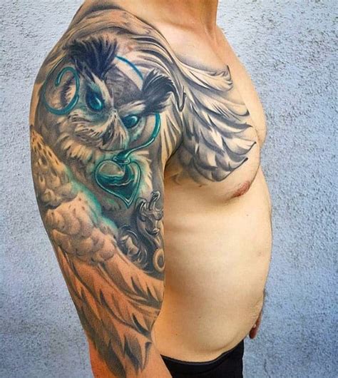 Maybe you would like to learn more about one of these? 50 Owl Sleeve Tattoos For Men - Nocturnal Bird Design Ideas
