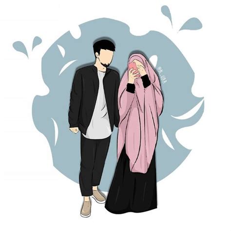 Gambar Kartun Pasangan Mesra Gambar Sepasang Kekasih Muslim Romantis