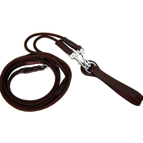 Norton Web And Rope Draw Reins Oak Brown