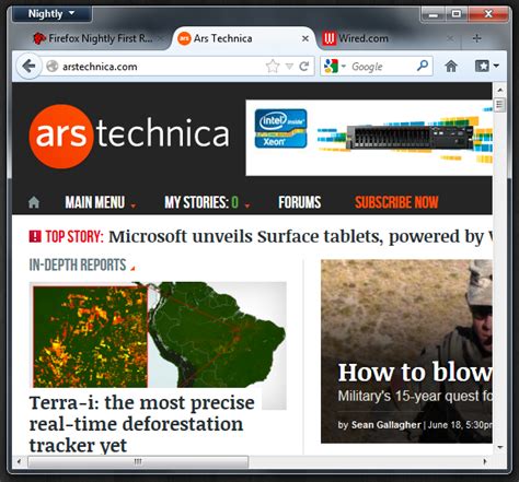 First Look At The Curved Tabs In Firefoxs New Australis Design Ars Technica