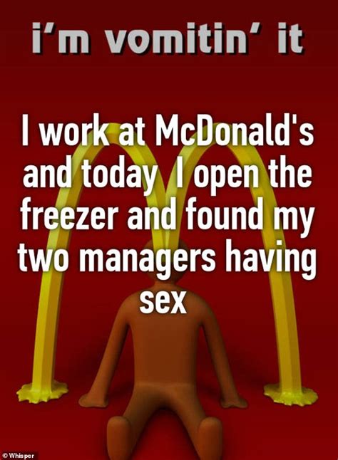 Sex Sauce And Drugs Employees Reveal Realities Of Working In Mcdonalds Subway And Burger