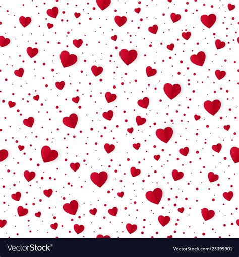 Abstract Seamless Heart Pattern Background Paper Vector Image