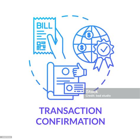 Ikon Konsep Biru Konfirmasi Transaksi Transfer Uang Dokumen Keuangan