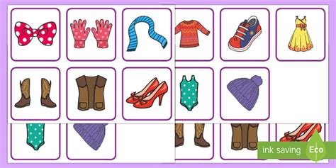 Clothes Pairs Matching Game Teacher Made Twinkl