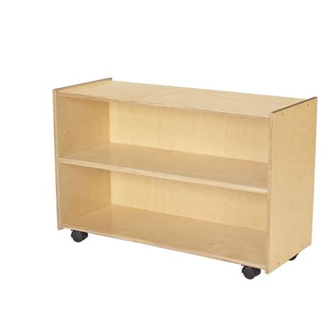 Bookcase With 24 In Adjustable Shelf Mobile Locking Casters