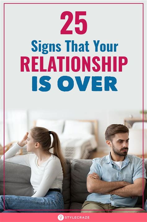 Signs Your Relationship Is Over