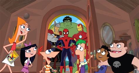 First Animated Disney Marvel Crossover Announced And Its Phineas And Ferb Wired