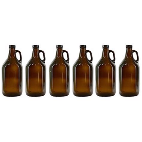 Fastrack 64 Oz Growler 12 Gallon Glass Beer Growler Half Gallon Glass Jug Amber Growlers For