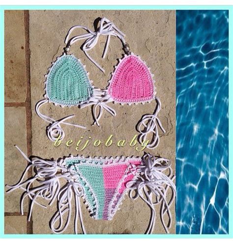 The Pastel Puzzle Bikini Crochet Swimwear Crochet Swim Bikinis My Xxx Hot Girl